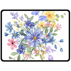 Flower Two Sides Fleece Blanket (large) by zappwaits