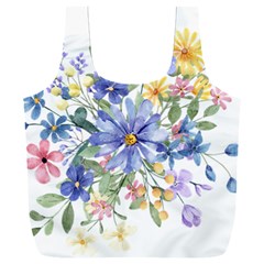 Flower Full Print Recycle Bag (xxl) by zappwaits