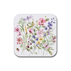 Bunch Of Flowers Rubber Coaster (square) by zappwaits