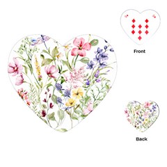 Bunch Of Flowers Playing Cards Single Design (heart)