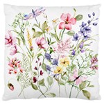 bunch of flowers Large Premium Plush Fleece Cushion Case (Two Sides) Back