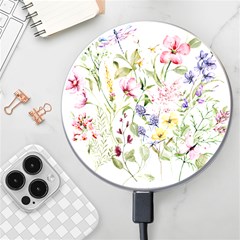 Bunch Of Flowers Wireless Fast Charger(white) by zappwaits