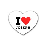 I love joseph Rubber Coaster (Heart) Front