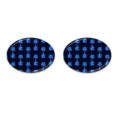 Flower Vase Pattern Cufflinks (oval) by Ravend