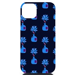 Flower Vase Pattern Iphone 14 Plus Black Uv Print Case