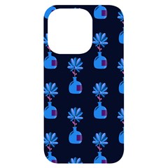 Flower Vase Pattern Iphone 14 Pro Black Uv Print Case