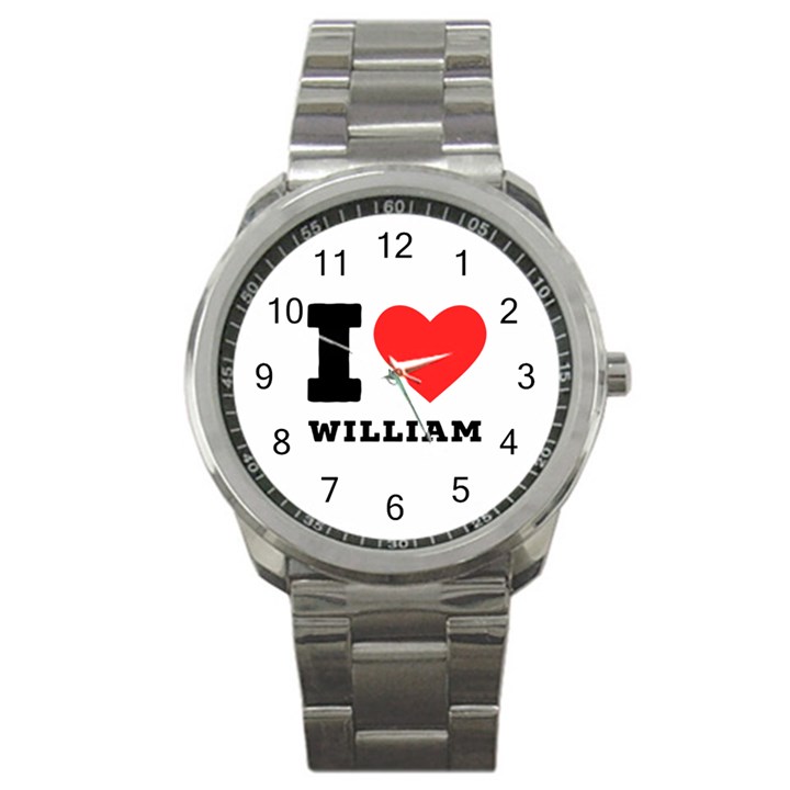 I love william Sport Metal Watch