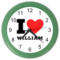 I Love William Color Wall Clock by ilovewhateva