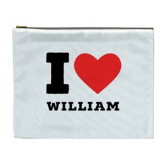 I Love William Cosmetic Bag (xl) by ilovewhateva