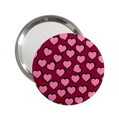 Pattern Pink Abstract Heart Love 2.25  Handbag Mirrors