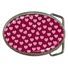 Pattern Pink Abstract Heart Love Belt Buckles