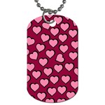 Pattern Pink Abstract Heart Love Dog Tag (One Side) Front