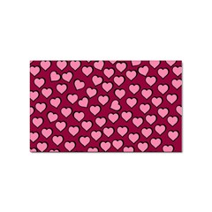 Pattern Pink Abstract Heart Love Sticker Rectangular (10 pack)