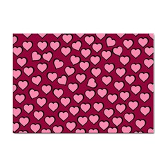 Pattern Pink Abstract Heart Love Sticker A4 (100 pack)