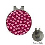 Pattern Pink Abstract Heart Love Hat Clips with Golf Markers Front