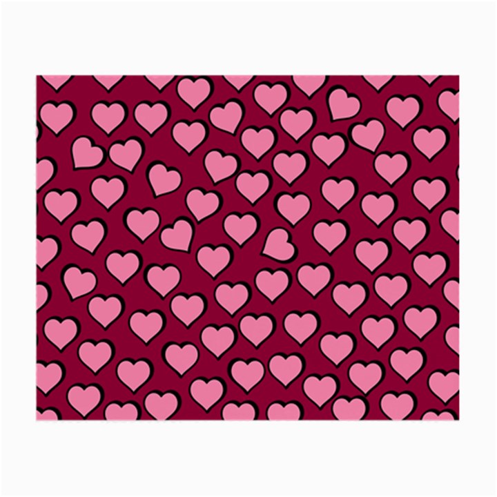 Pattern Pink Abstract Heart Love Small Glasses Cloth