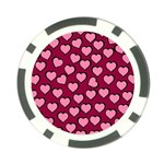 Pattern Pink Abstract Heart Love Poker Chip Card Guard Back