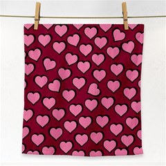 Pattern Pink Abstract Heart Love Face Towel