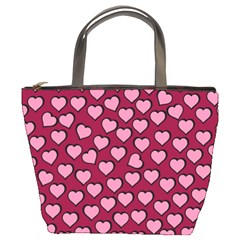 Pattern Pink Abstract Heart Love Bucket Bag