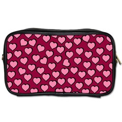 Pattern Pink Abstract Heart Love Toiletries Bag (Two Sides)