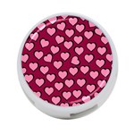 Pattern Pink Abstract Heart Love 4-Port USB Hub (Two Sides) Front