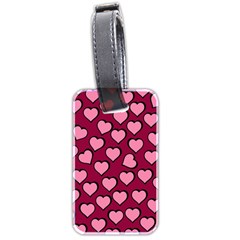 Pattern Pink Abstract Heart Love Luggage Tag (two sides)