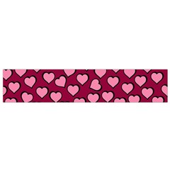 Pattern Pink Abstract Heart Love Small Premium Plush Fleece Scarf