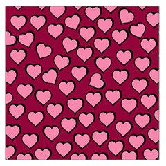 Pattern Pink Abstract Heart Love Square Satin Scarf (36  x 36 )