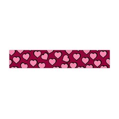 Pattern Pink Abstract Heart Love Premium Plush Fleece Scarf (Mini)