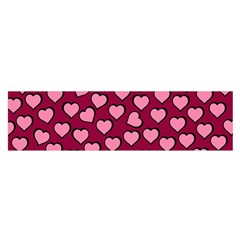 Pattern Pink Abstract Heart Love Oblong Satin Scarf (16  x 60 )