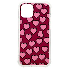 Pattern Pink Abstract Heart Love iPhone 12 mini TPU UV Print Case	