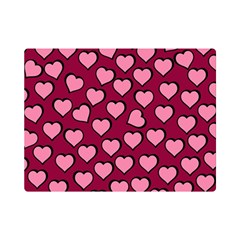 Pattern Pink Abstract Heart Love Premium Plush Fleece Blanket (Mini)