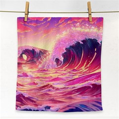 Wave Waves Ocean Sea Face Towel by Ravend