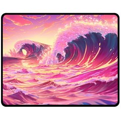 Wave Waves Ocean Sea Fleece Blanket (medium) by Ravend