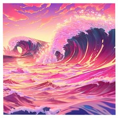 Wave Waves Ocean Sea Wooden Puzzle Square by Ravend