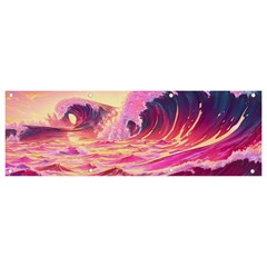 Wave Waves Ocean Sea Banner And Sign 9  X 3  by Ravend