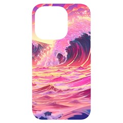 Wave Waves Ocean Sea Iphone 14 Pro Black Uv Print Case by Ravend