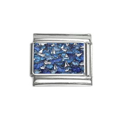 Boat Ship Background Pattern Italian Charm (9mm) by Ravend