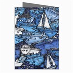 Boat Ship Background Pattern Greeting Cards (Pkg of 8) Right