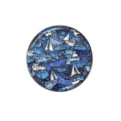 Boat Ship Background Pattern Hat Clip Ball Marker by Ravend