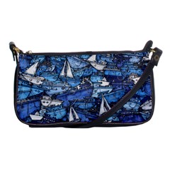 Boat Ship Background Pattern Shoulder Clutch Bag by Ravend