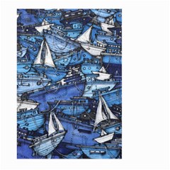 Boat Ship Background Pattern Large Garden Flag (two Sides) by Ravend