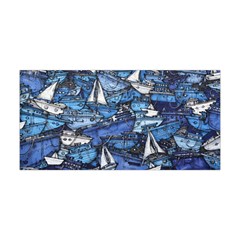 Boat Ship Background Pattern Yoga Headband by Ravend