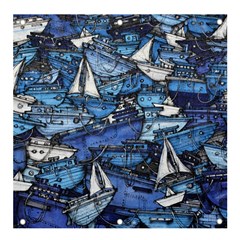 Boat Ship Background Pattern Banner And Sign 4  X 4  by Ravend