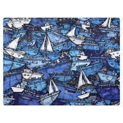 Boat Ship Background Pattern Two Sides Premium Plush Fleece Blanket (extra Small) by Ravend