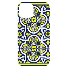 Tiles Panel Decorative Decoration Traditional Pattern Iphone 14 Black Uv Print Case by Ravend