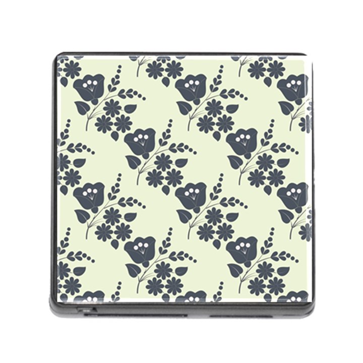 Flower Roses Rose Floral Flora Pattern Vintage Memory Card Reader (Square 5 Slot)