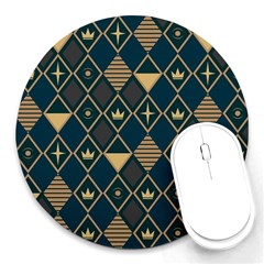 Background Non Seamless Pattern Round Mousepad