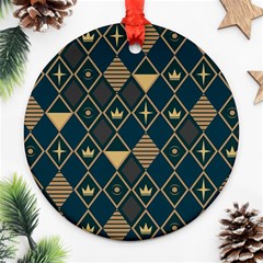 Background Non Seamless Pattern Ornament (Round)