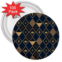 Background Non Seamless Pattern 3  Buttons (100 pack) 